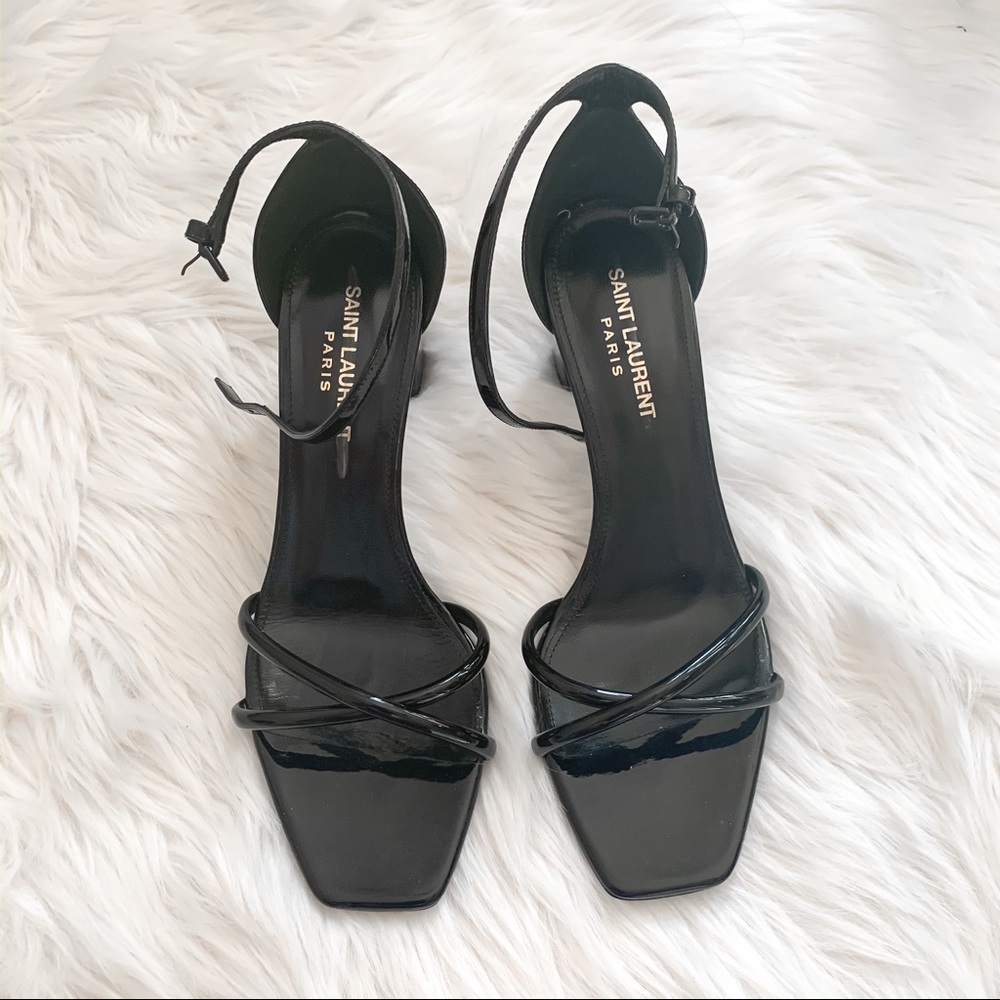 🥰Sold🥰Saint Laurent Monogram Crisscross Sandal - Picture 1 of 4